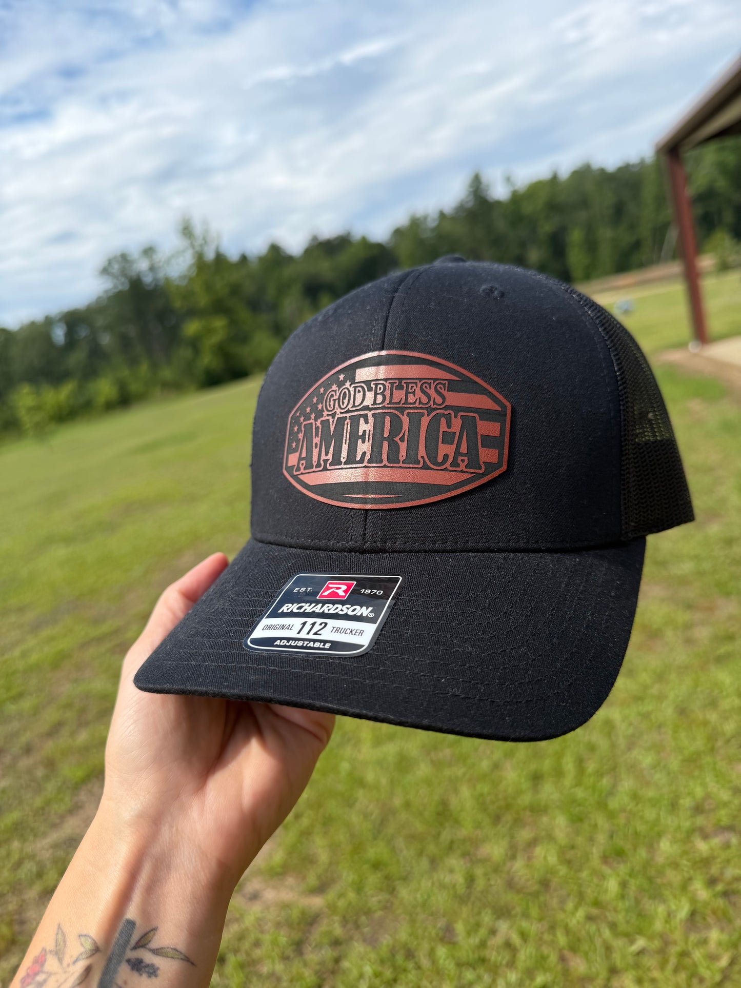 God Bless America Richardson Trucker Hat