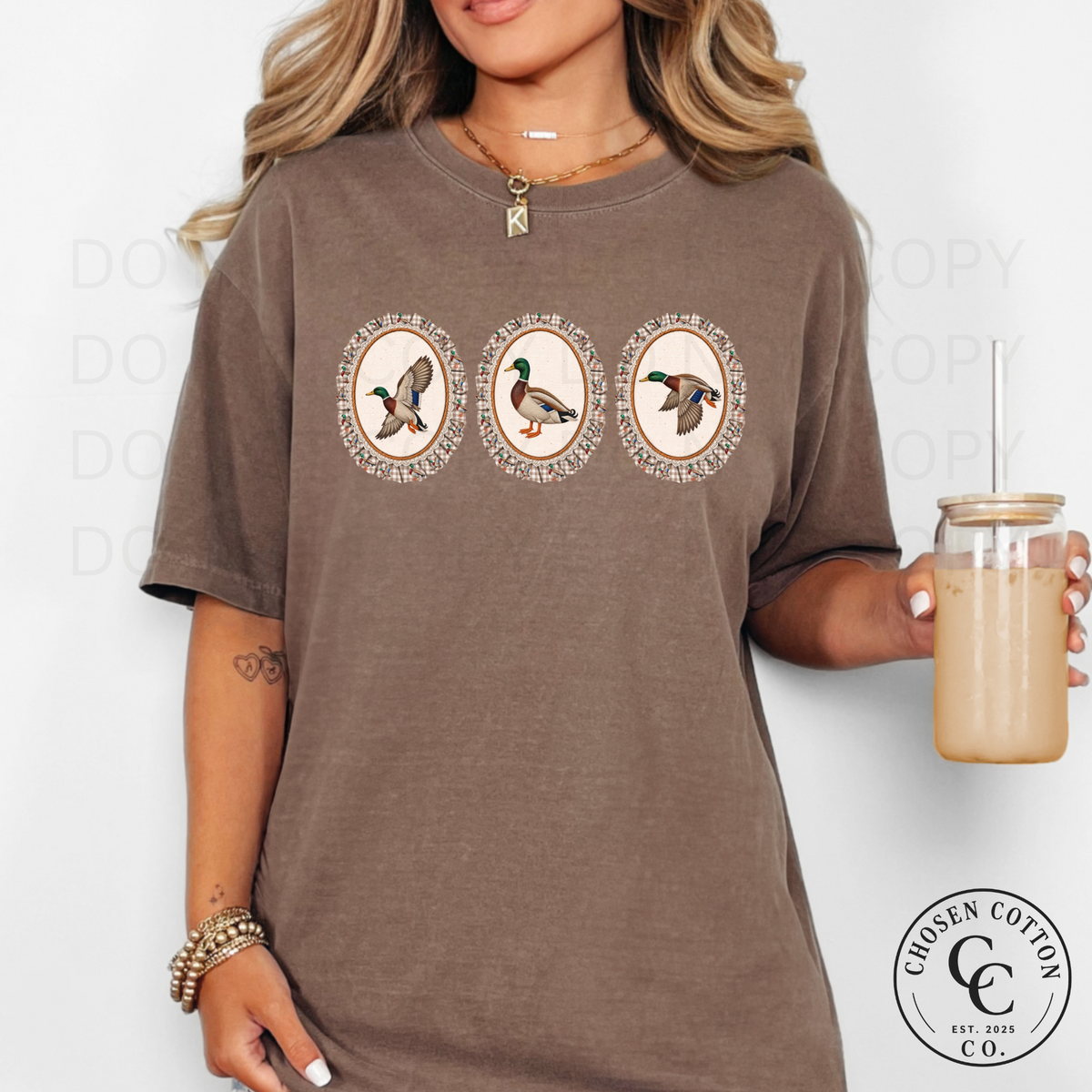 Mallard Faux Embroidery CC Espresso