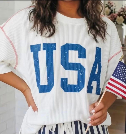 USA Ribbed Tee