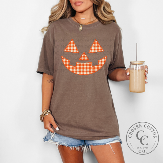Orange Checkered pumpkin CC Espresso
