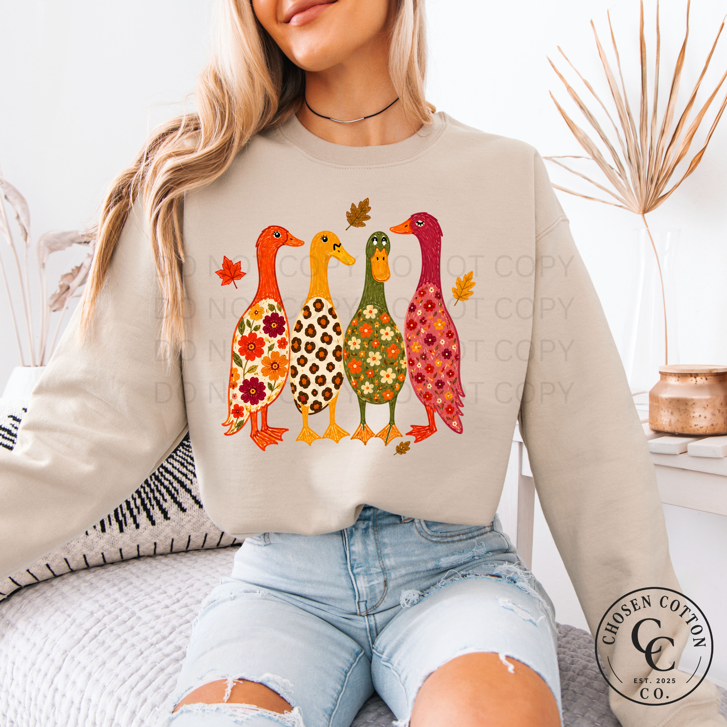 Floral Fall Ducks