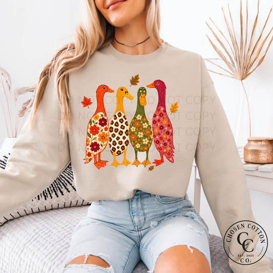 Floral Fall Ducks
