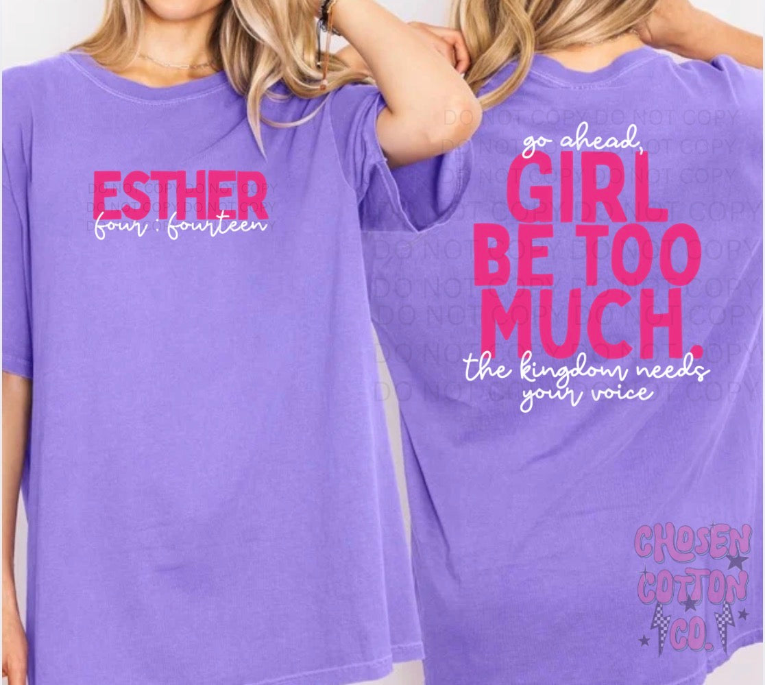 Esther 4:14 CC Violet