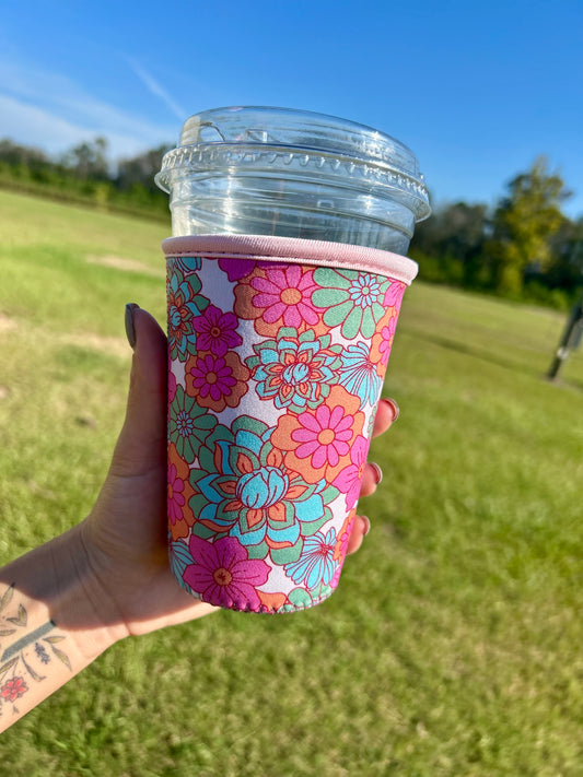 Flowers Coffee Sleeve