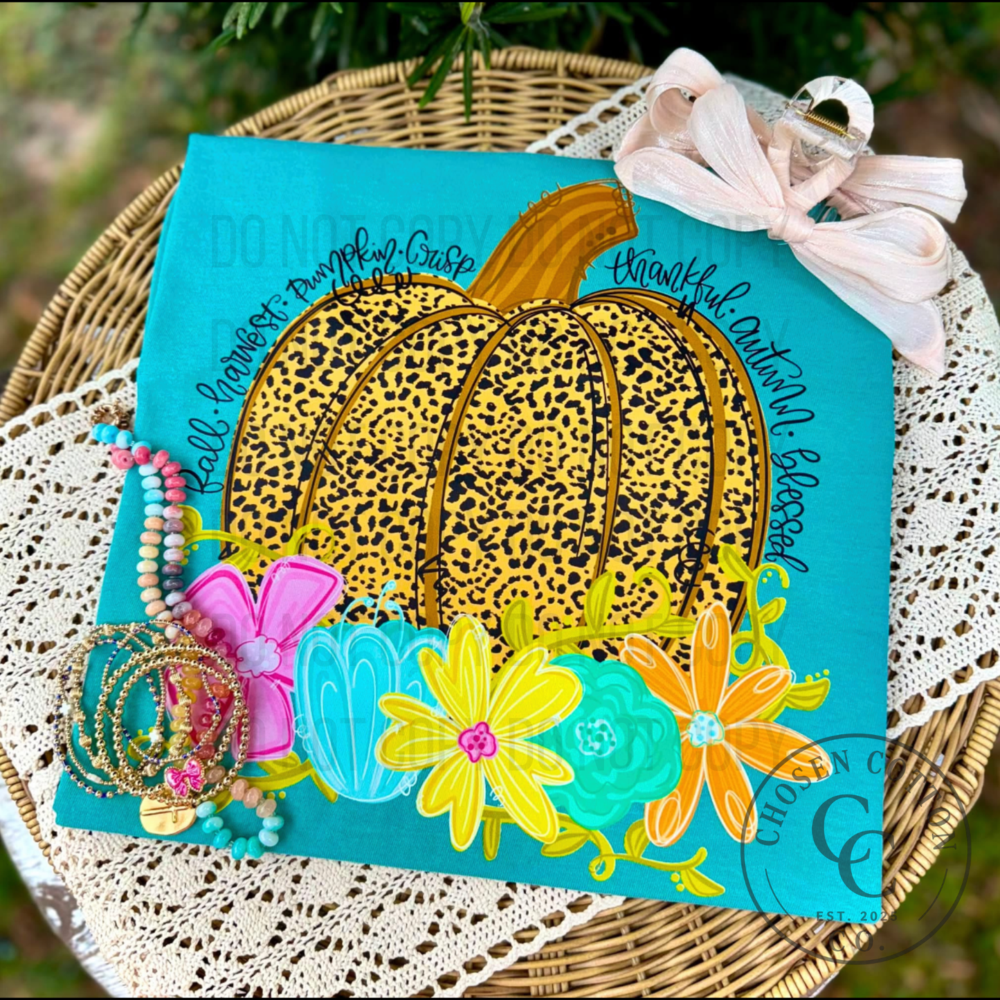 Leopard Pumpkin CC Seafoam