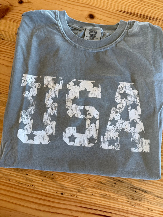 USA Comfort Color Grey Size Large