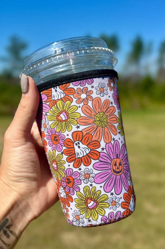 Halloween Flowers Coffee Sleeve